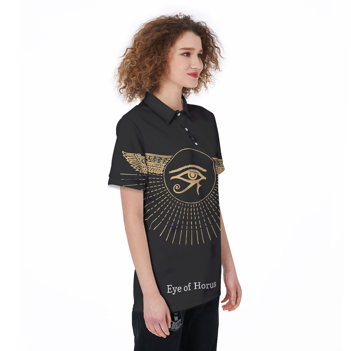 Eye Of Horus Egyptian Print Women's Golf Shirts-grizzshop