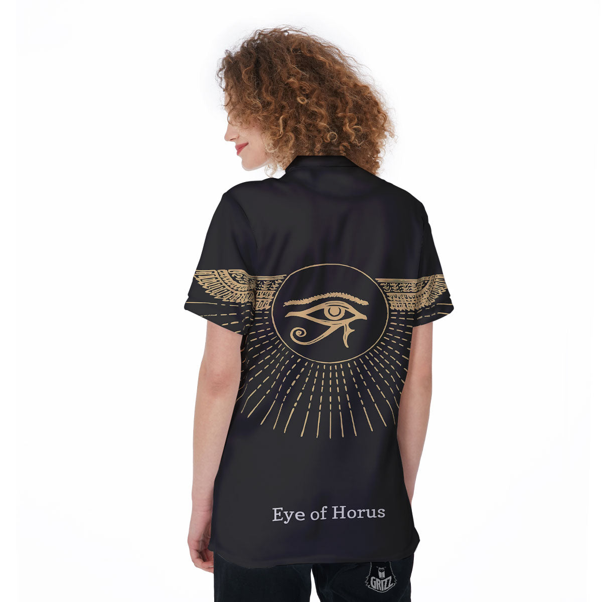 Eye Of Horus Egyptian Print Women's Golf Shirts-grizzshop