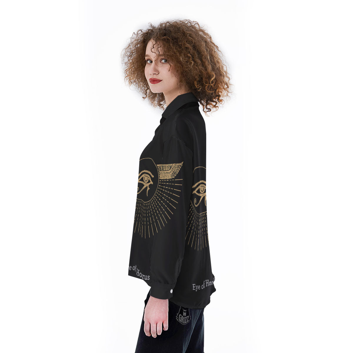 Eye Of Horus Egyptian Print Women's Long Sleeve Shirts-grizzshop