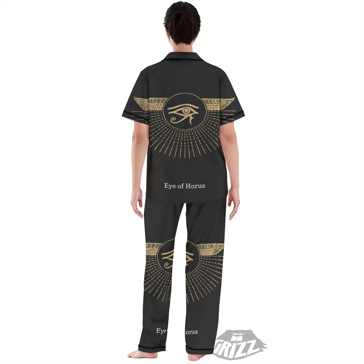 Eye Of Horus Egyptian Print Women's Pajamas Set-grizzshop