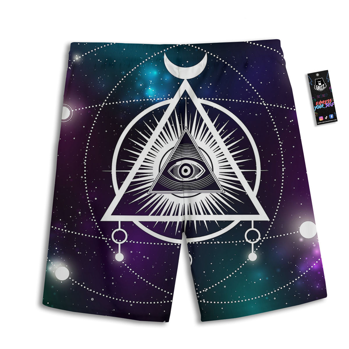 Flamingo And Pineapple Print Pattern Men's Athletic Shorts