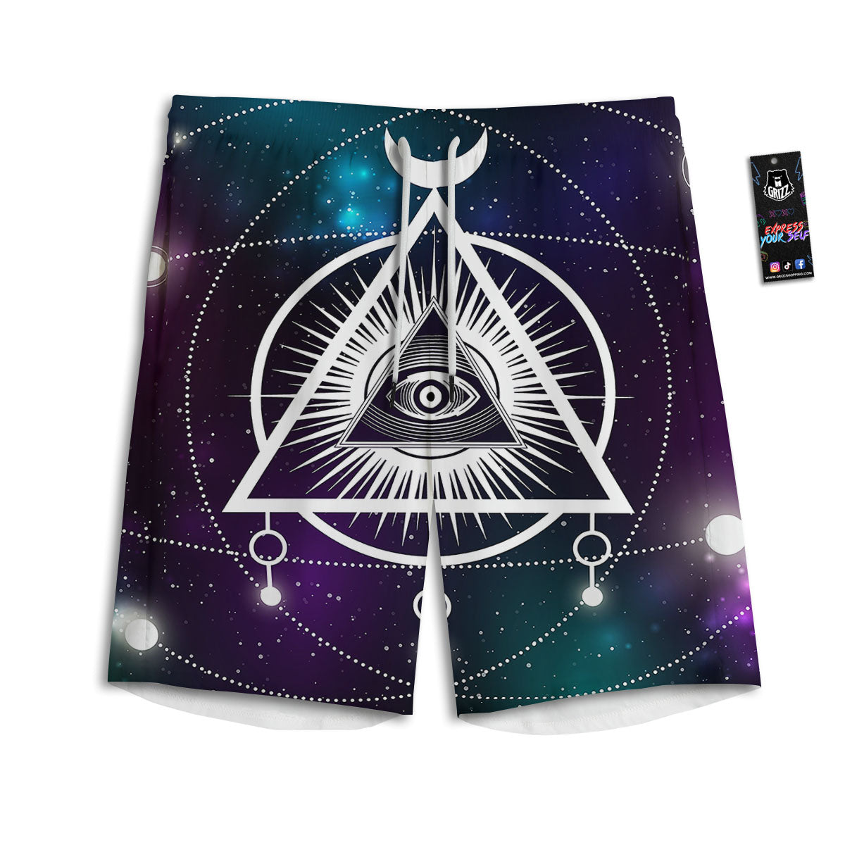 Flamingo And Pineapple Print Pattern Men's Athletic Shorts