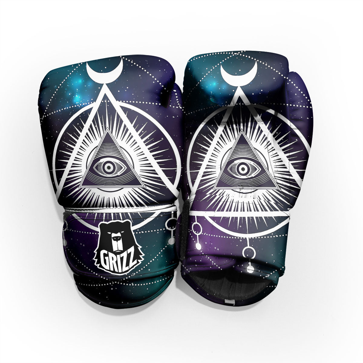 Eye Of Providence Galaxy Print Pro Boxing Glove
