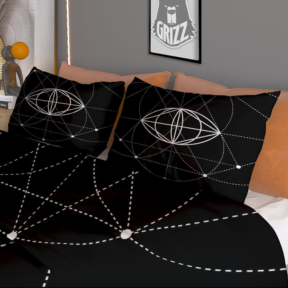 Eye Of Providence Geometric Print Duvet Cover Bedding Set