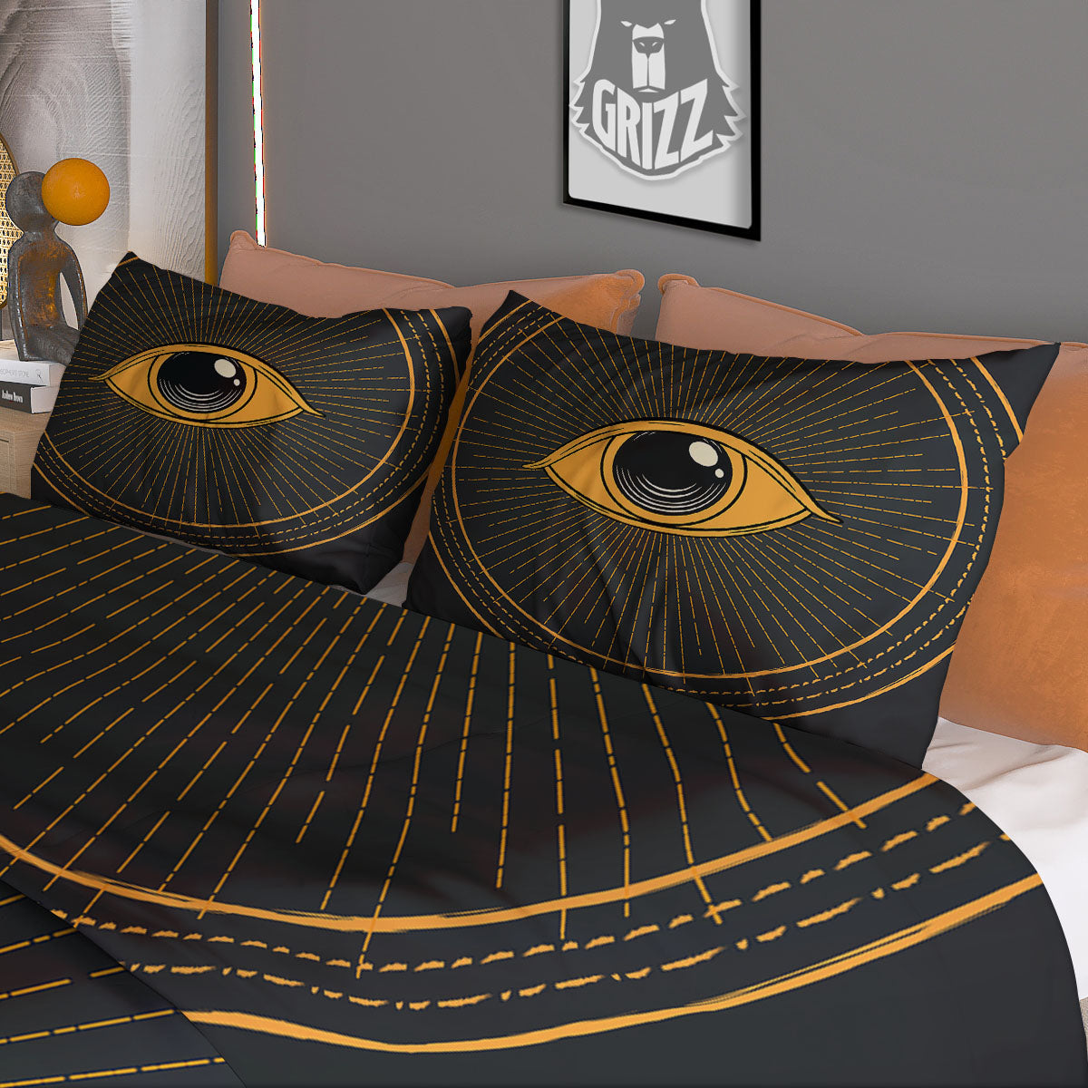 Eye Of Providence Illuminati Print Duvet Cover Bedding Set