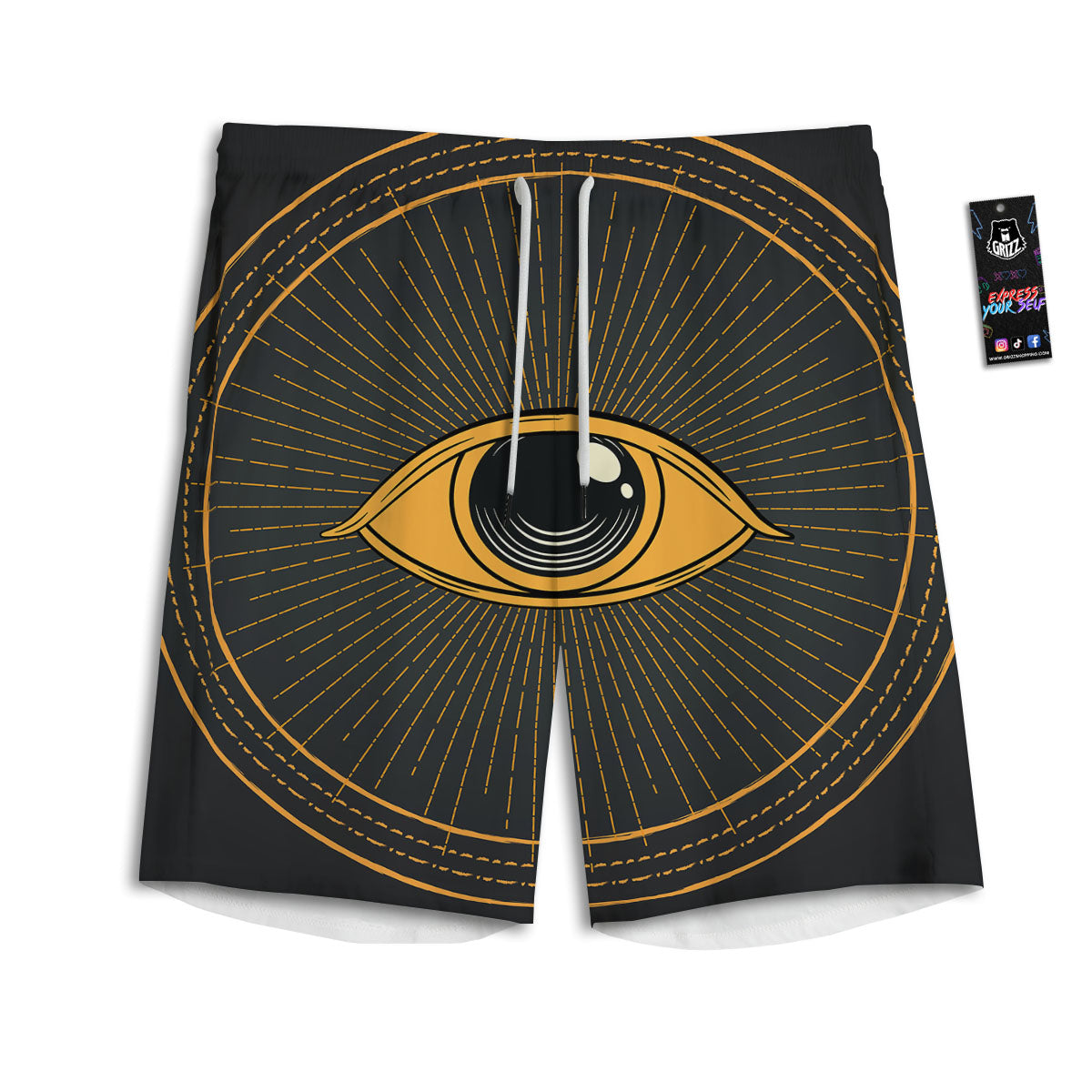 Eye Of Providence Illuminati Print Men's Athletic Shorts