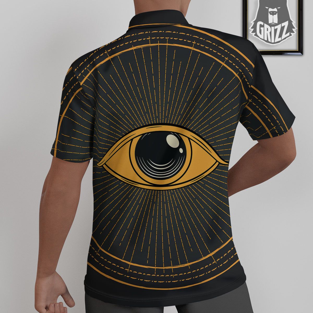 Eye Of Providence Illuminati Print Untucked Shirts-grizzshop