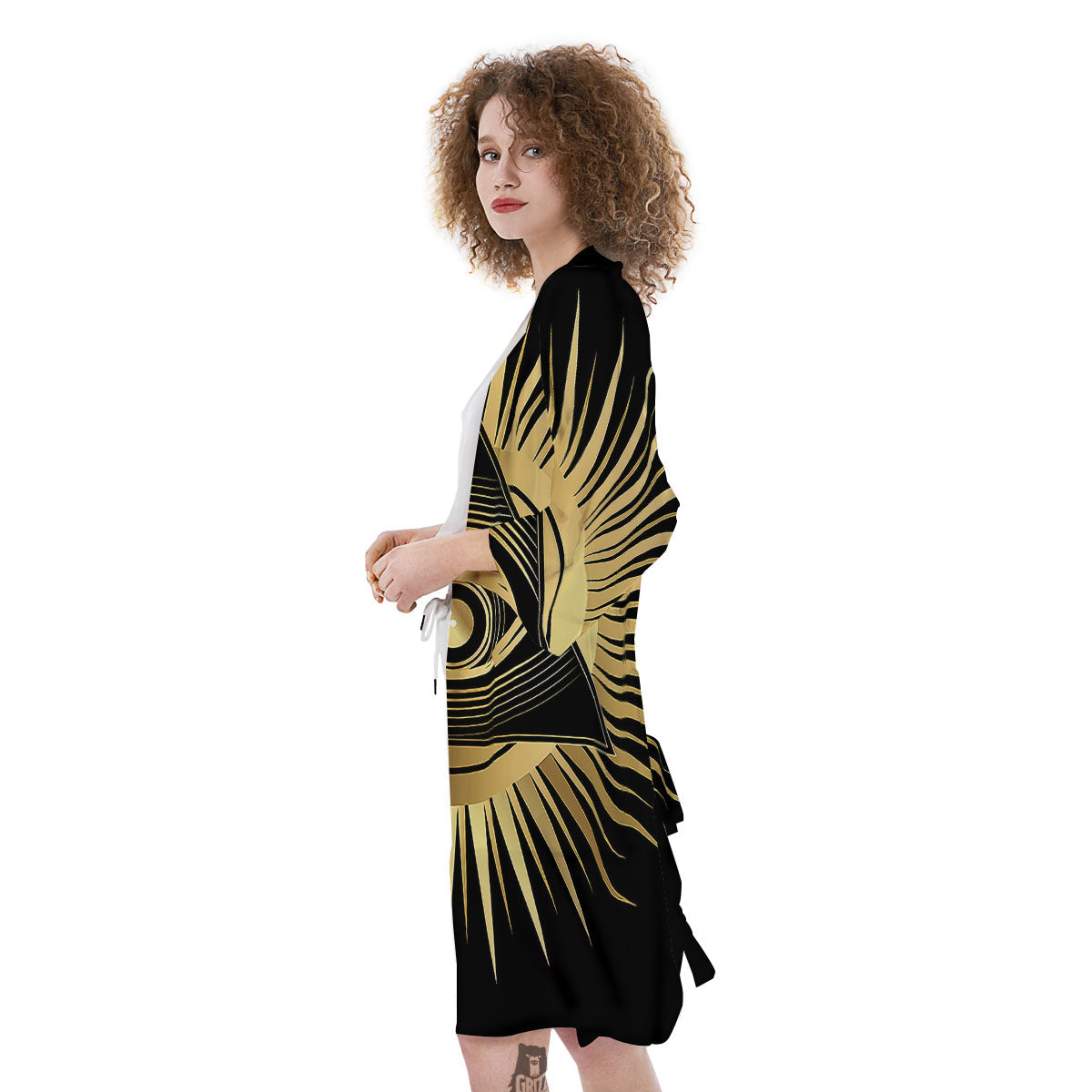 Eye Of Providence Symbol Illuminati Print Kimono-grizzshop