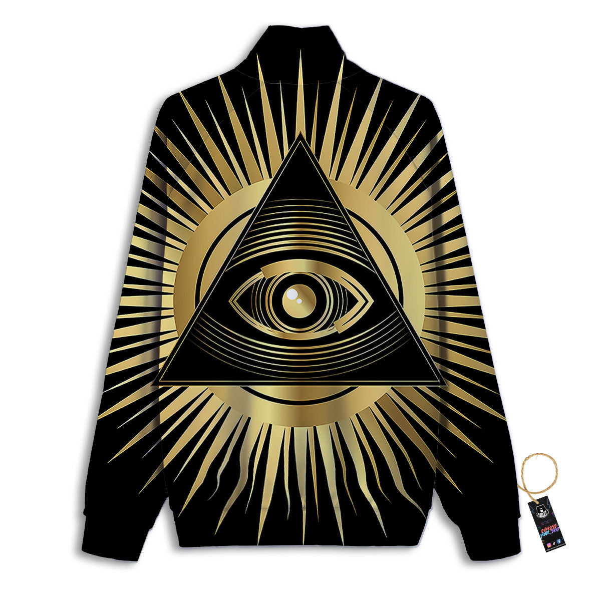 Eye Of Providence Symbol Illuminati Print Track Jacket-grizzshop