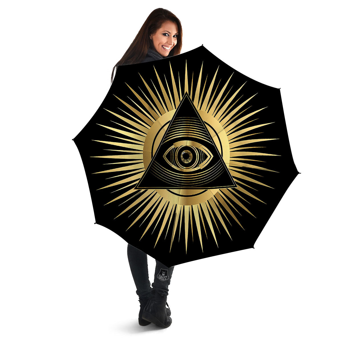 Eye Of Providence Symbol Illuminati Print Umbrella-grizzshop