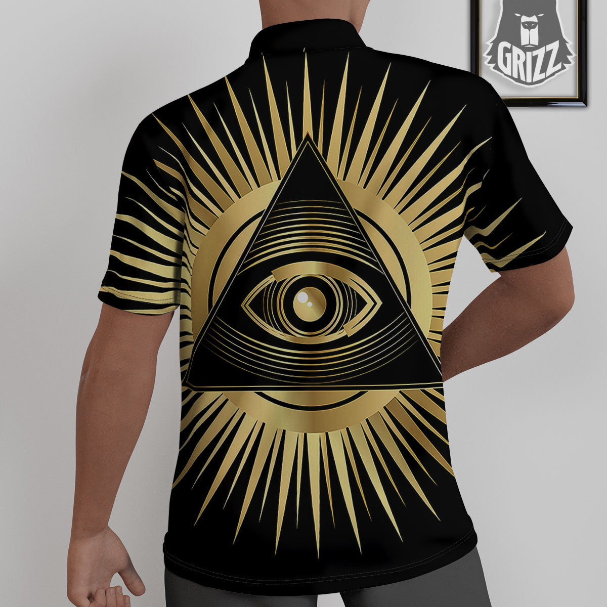 Eye Of Providence Symbol Illuminati Print Untucked Shirts-grizzshop