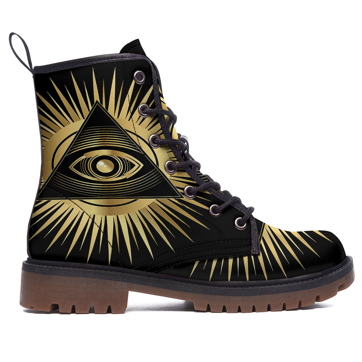Eye Of Providence Symbol Illuminati Print Work Boots-grizzshop