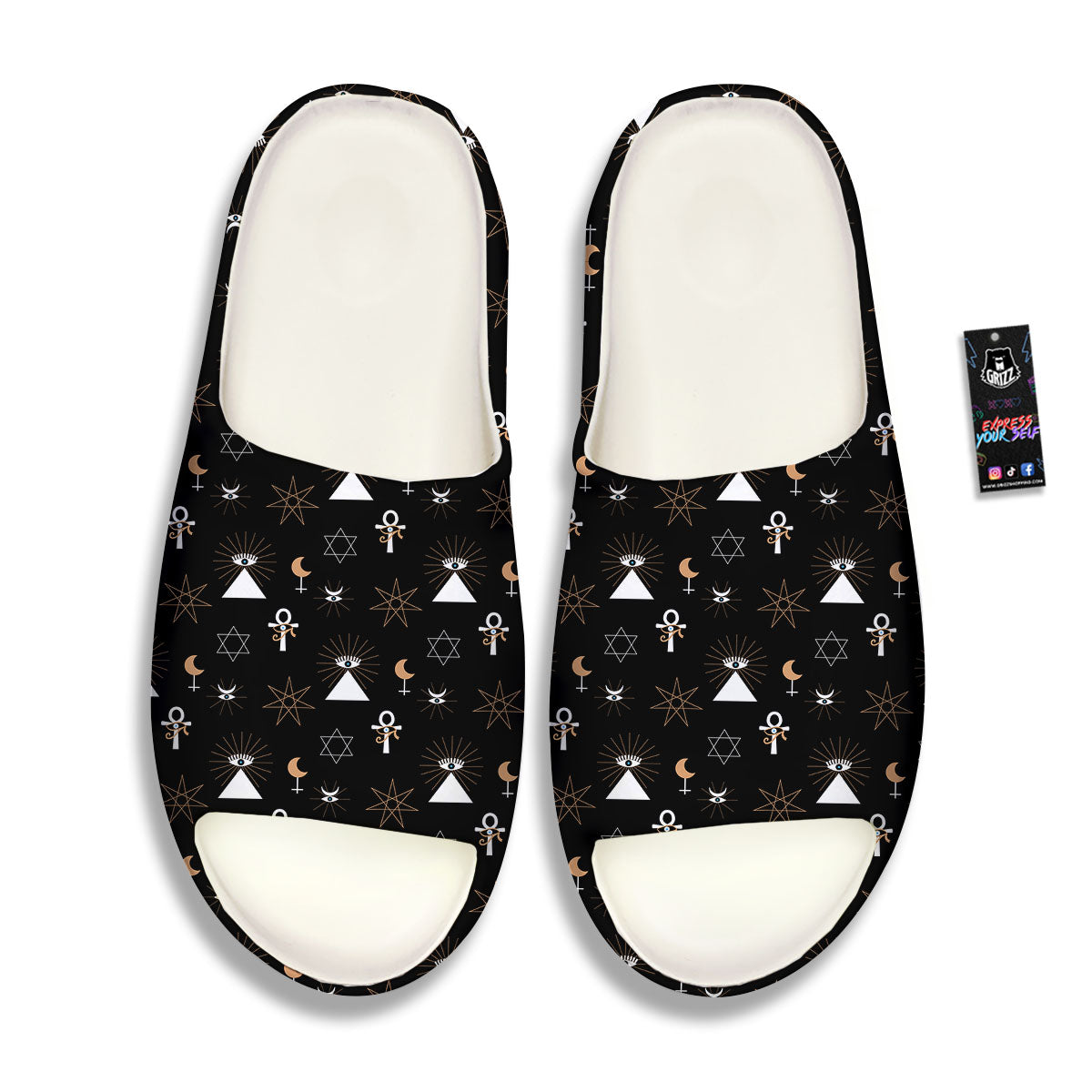 Eye Of Horus Egypt Print Pattern Sandals-grizzshop