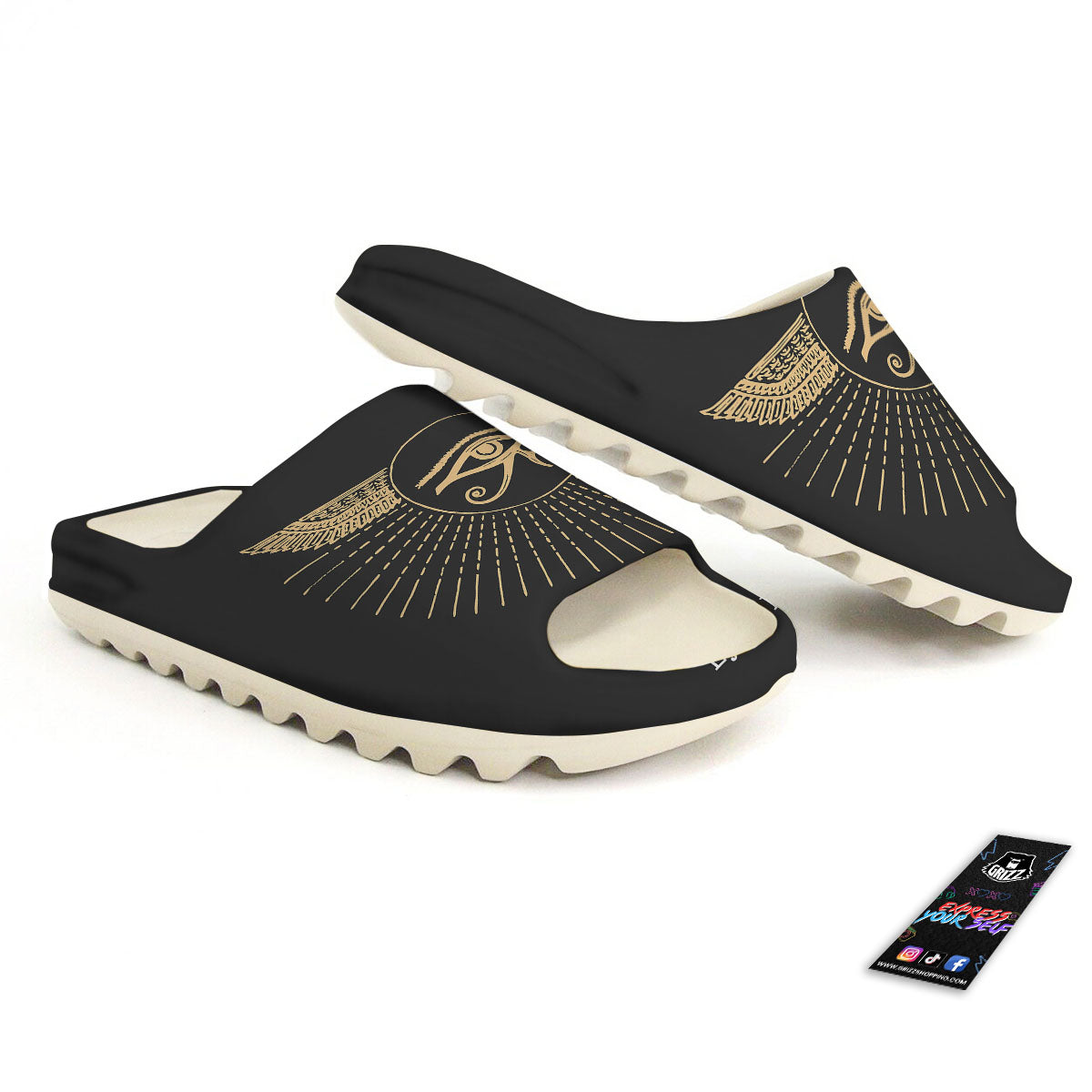 Eye Of Horus Egyptian Print Sandals-grizzshop