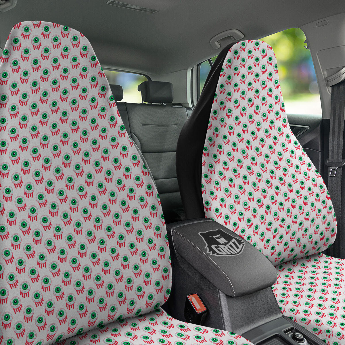 Eyeball Bloody Print Pattern Car Seat Covers-grizzshop