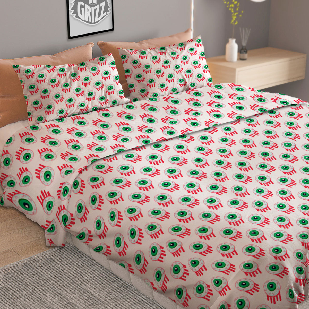 Floral Western Dark Print Pattern Duvet Cover Bedding Set