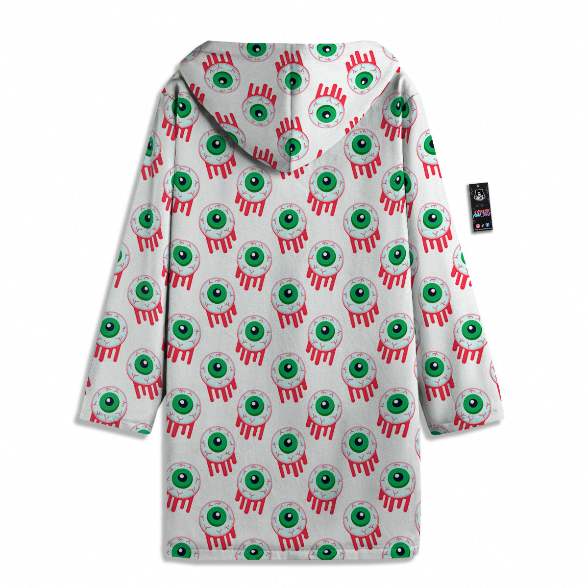 Eyeball Bloody Print Pattern Men's Windbreaker Jacket-grizzshop