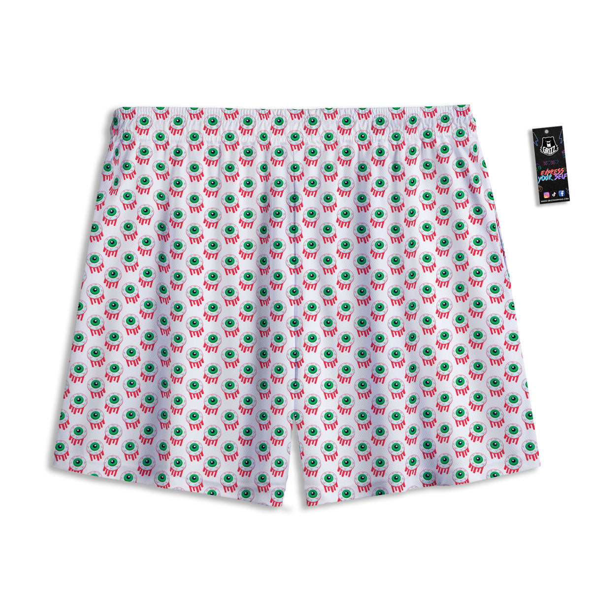 Floral Western Dark Print Pattern Mesh Shorts
