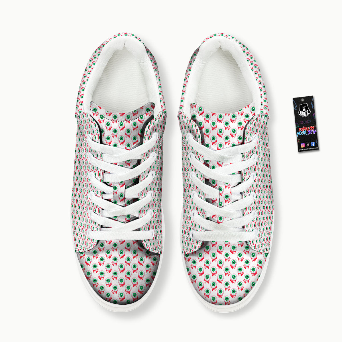 Eyeball Bloody Print Pattern Platform Shoes-grizzshop