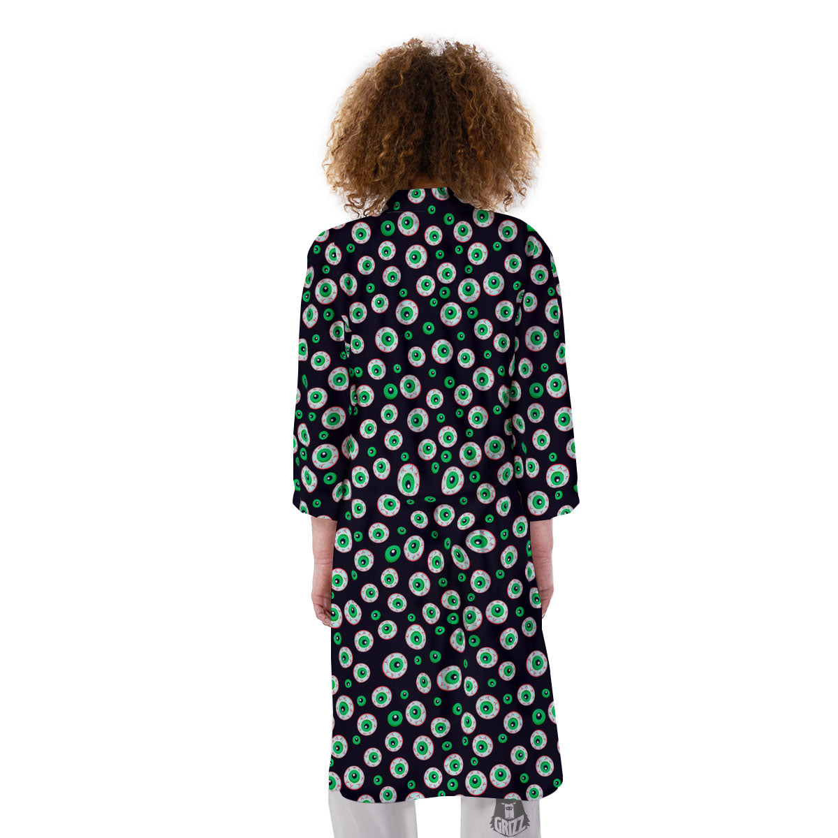 Eyeball Creepy Print Pattern Kimono-grizzshop