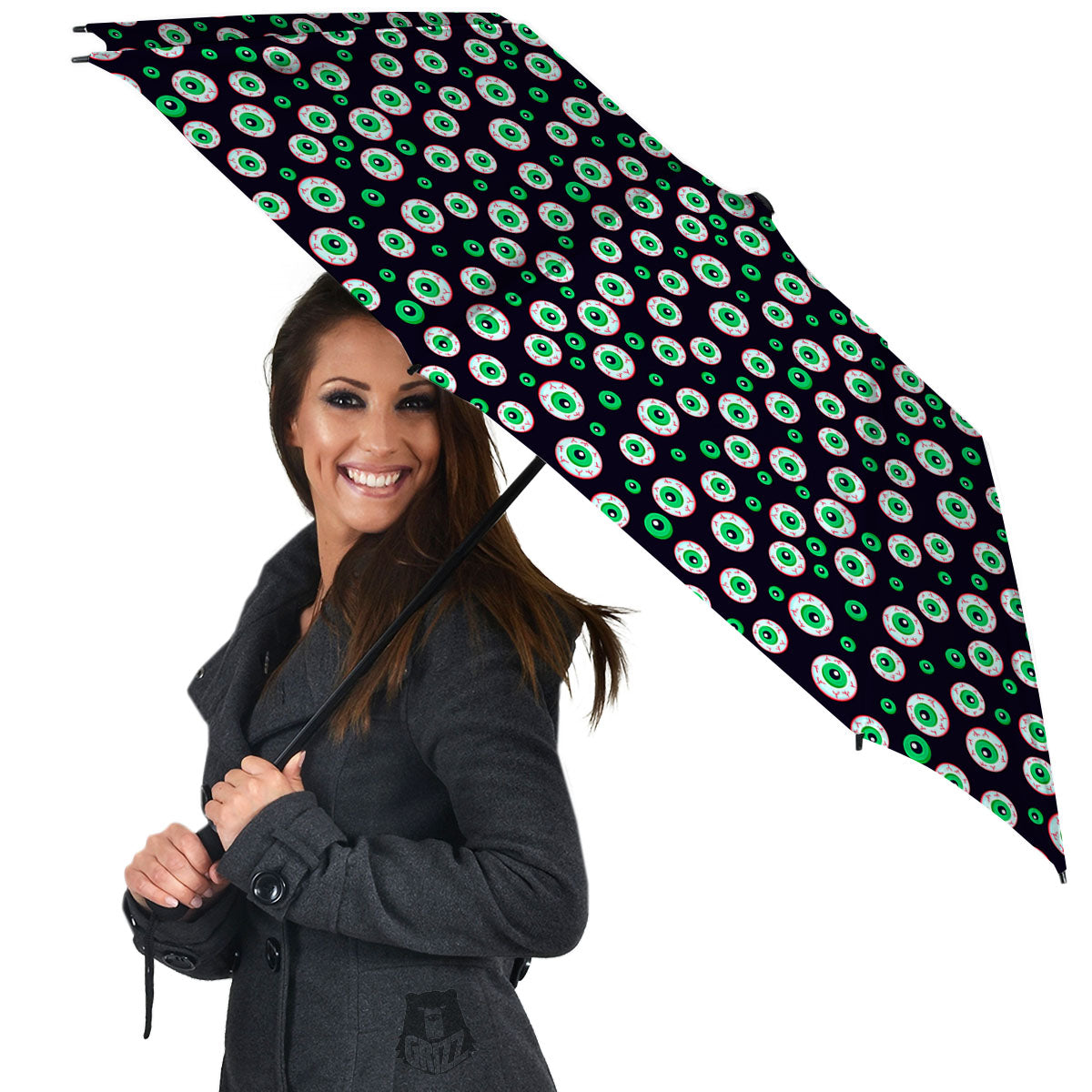 Eyeball Creepy Print Pattern Umbrella-grizzshop