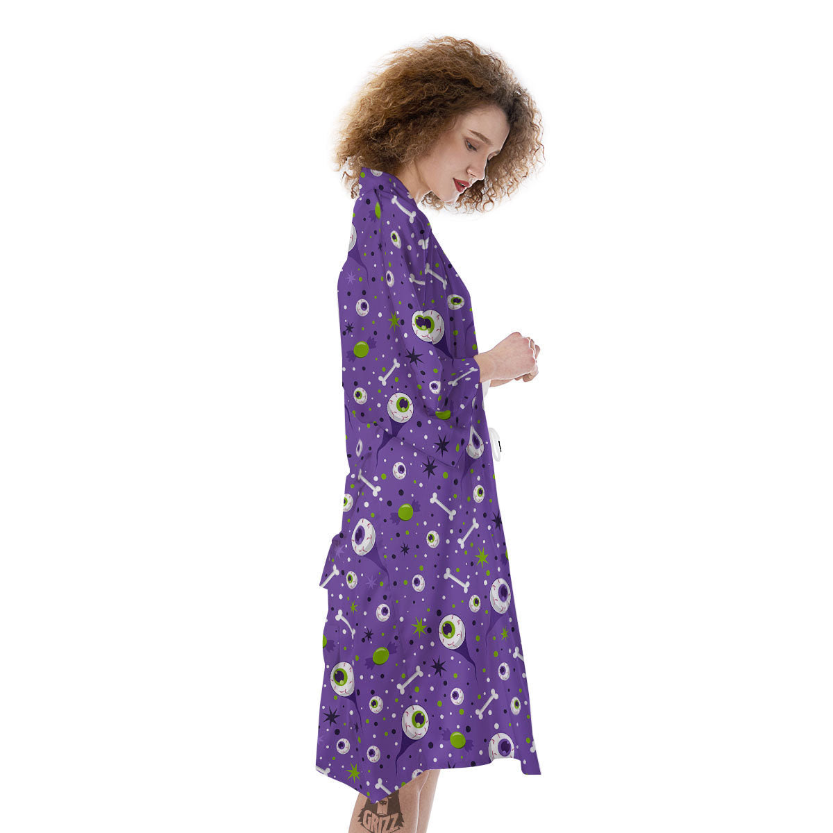 Eyeball Halloween Print Pattern Kimono-grizzshop