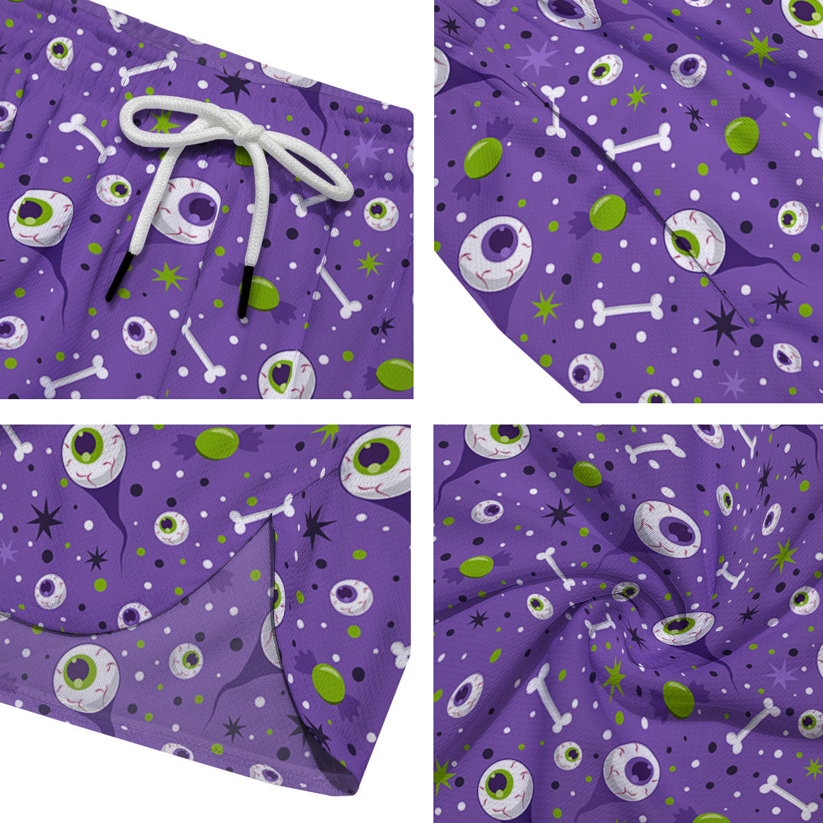 Eyeball Halloween Print Pattern Men's Running Shorts-grizzshop