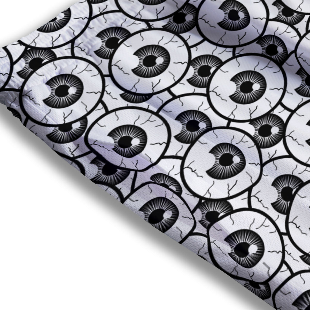 Eyeball Print Pattern Mesh Shorts-grizzshop