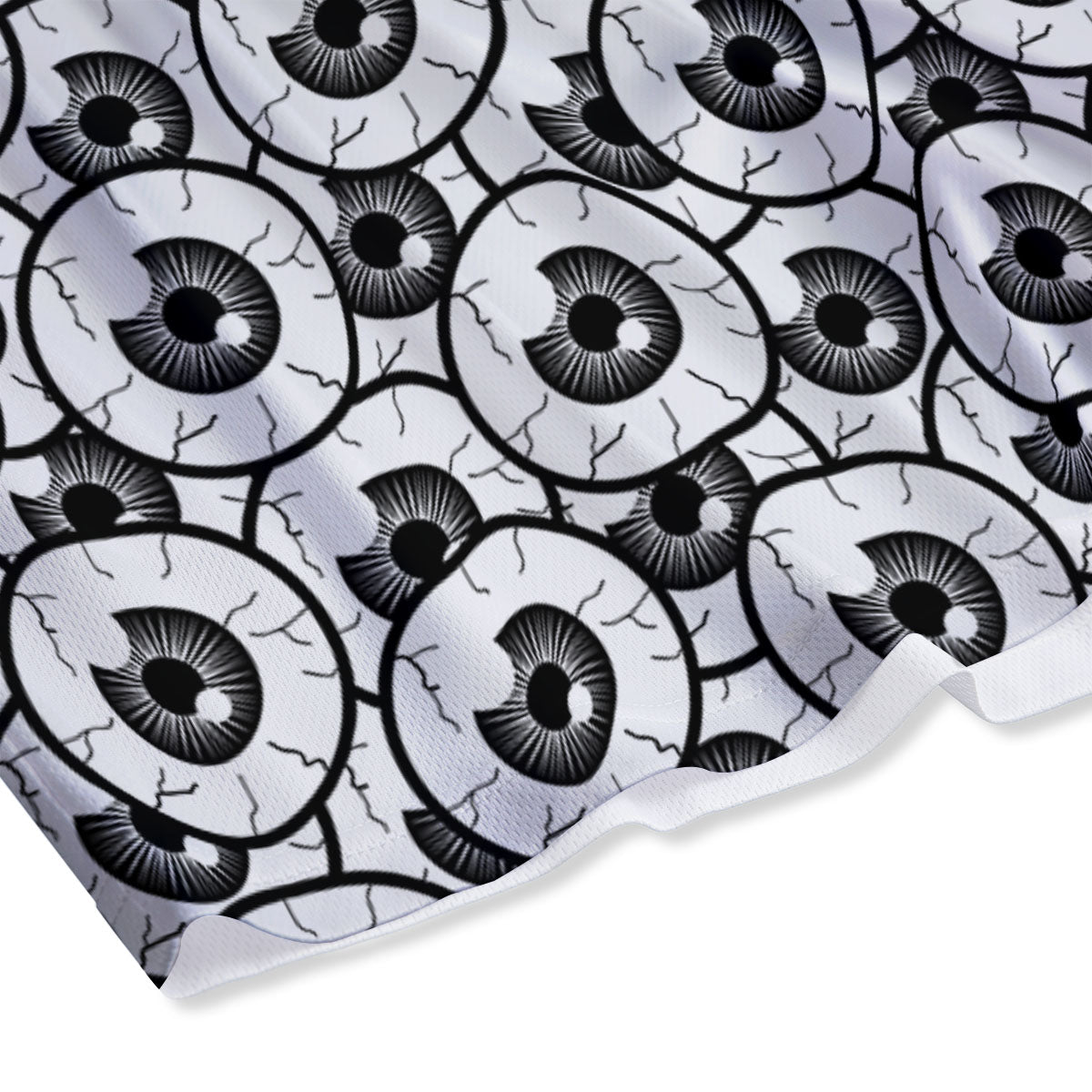 Eyeball Print Pattern Mesh Shorts-grizzshop