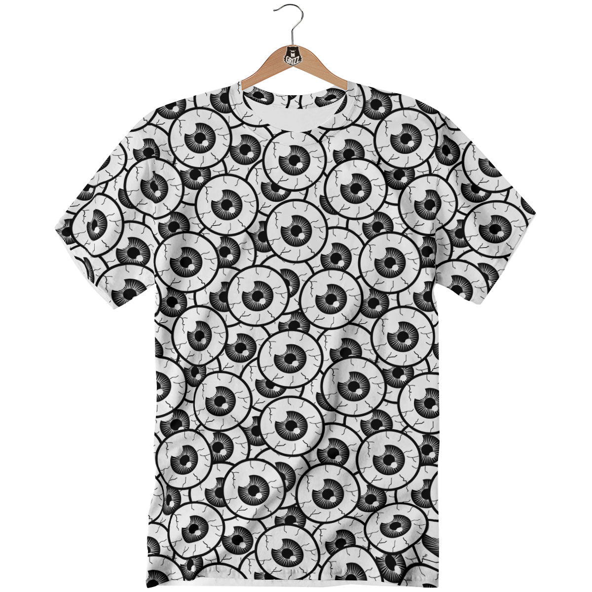 Eyeball Print Pattern T-Shirt-grizzshop