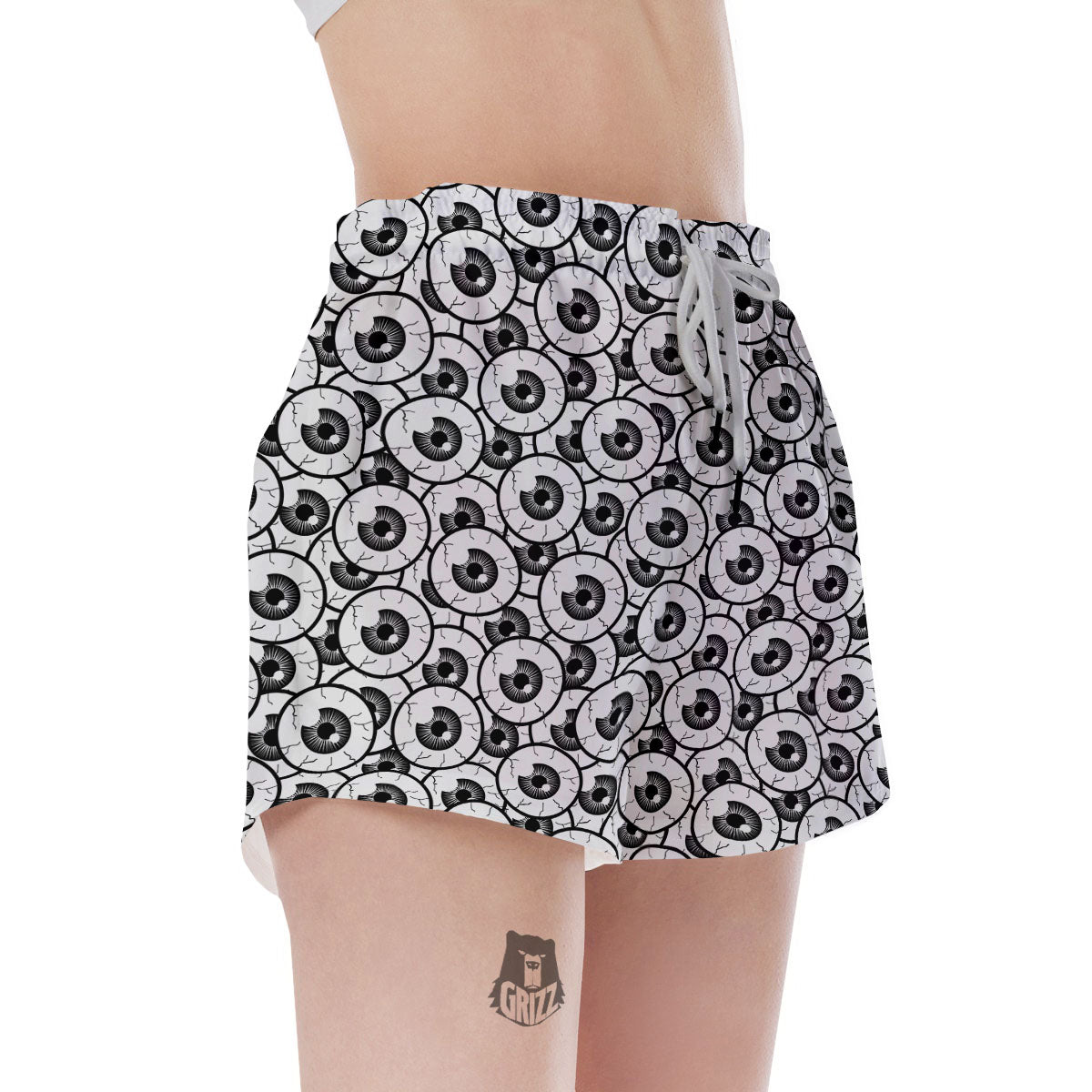 Eyeball Print Pattern Women's Shorts-grizzshop