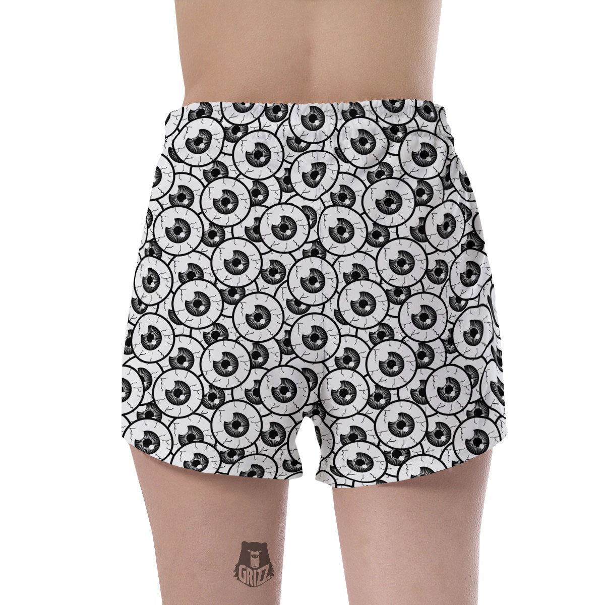 Eyeball Print Pattern Women's Shorts-grizzshop