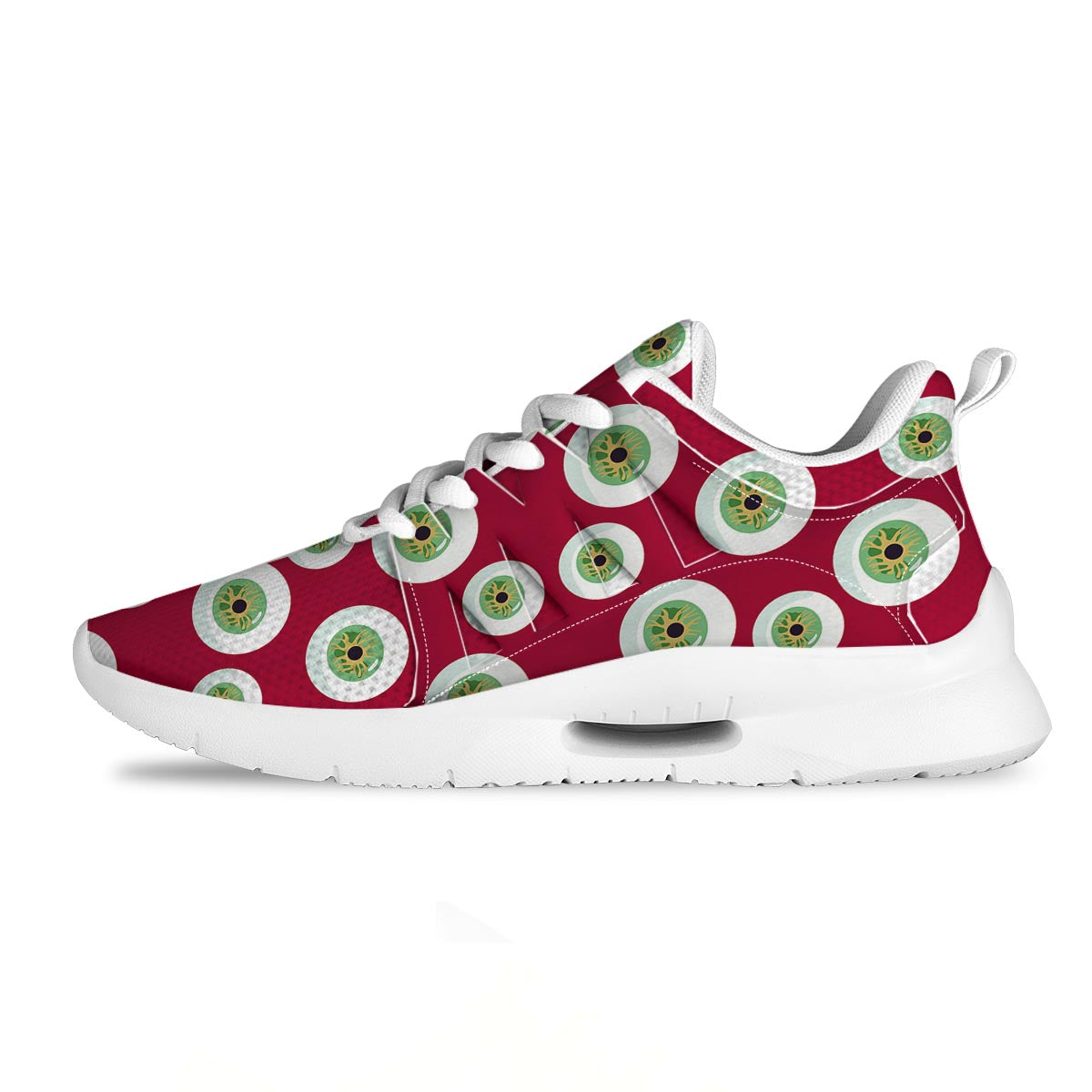 Eyeball Scary Red Print Pattern Tennis Shoes-grizzshop