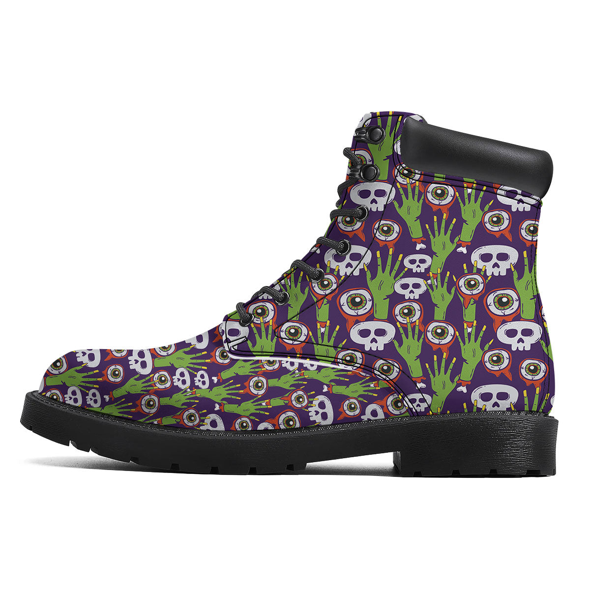 Eyeball Zombie Print Pattern Boots-grizzshop