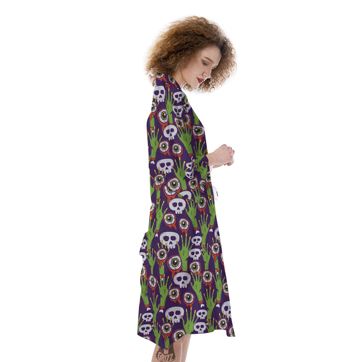 Eyeball Zombie Print Pattern Kimono-grizzshop