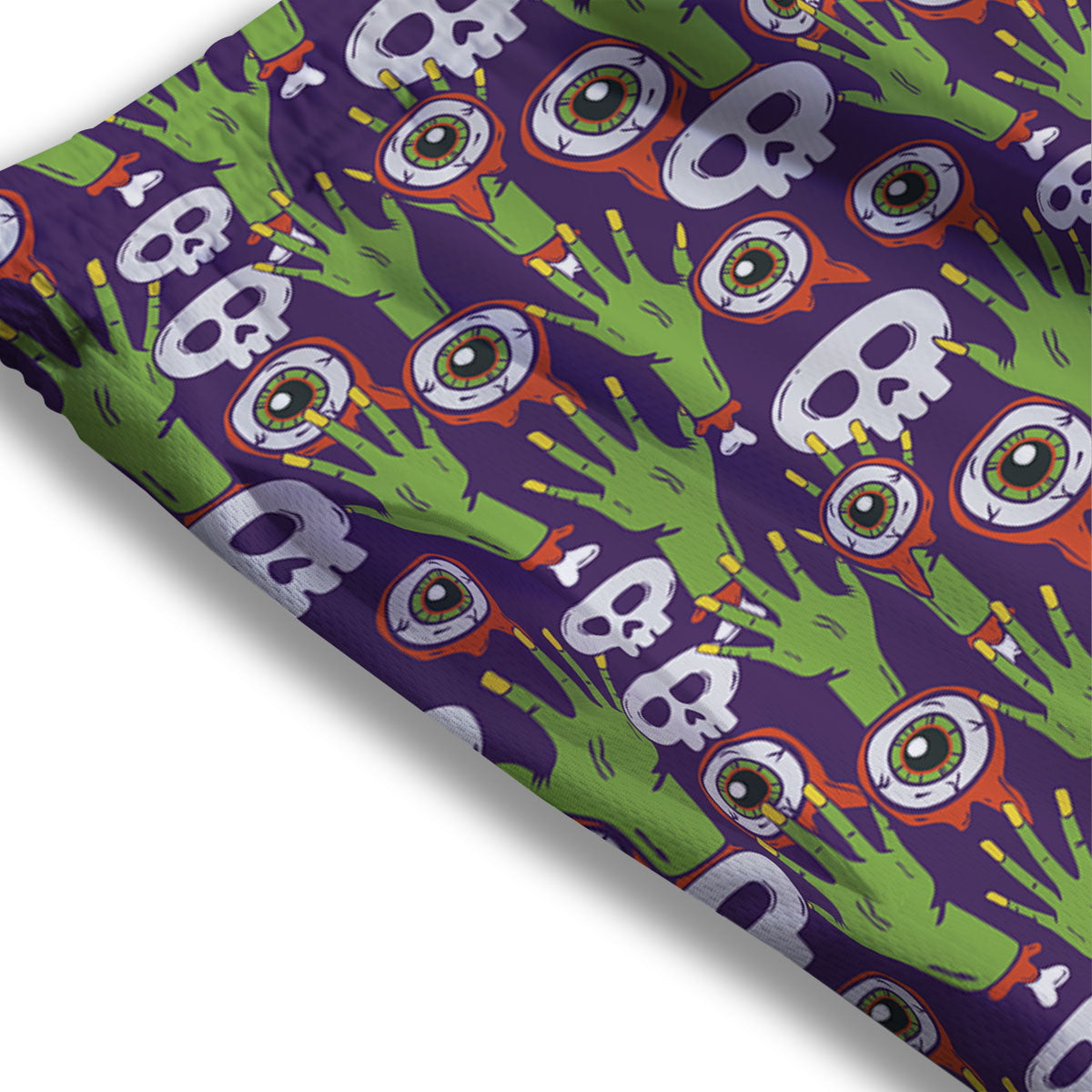 Eyeball Zombie Print Pattern Mesh Shorts