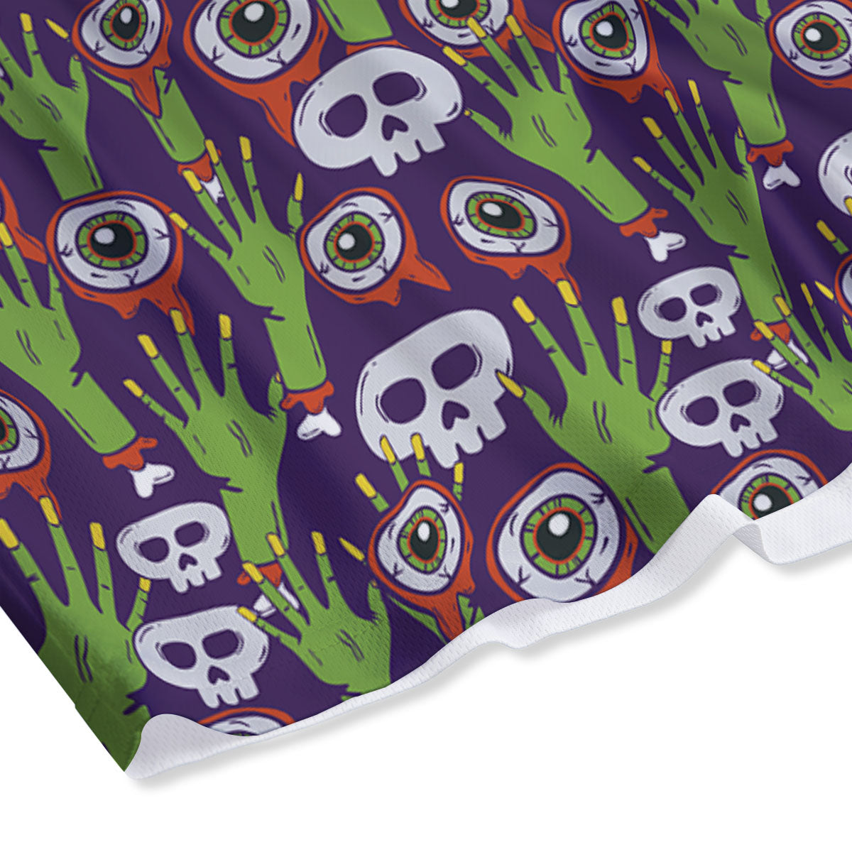 Eyeball Zombie Print Pattern Mesh Shorts