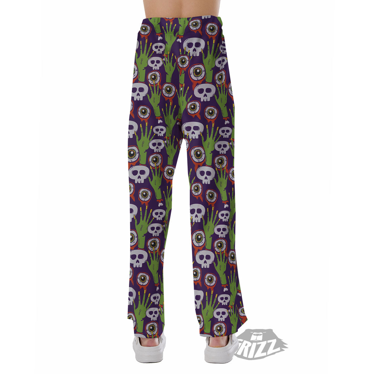 Eyeball Zombie Print Pattern Pajama Pants-grizzshop