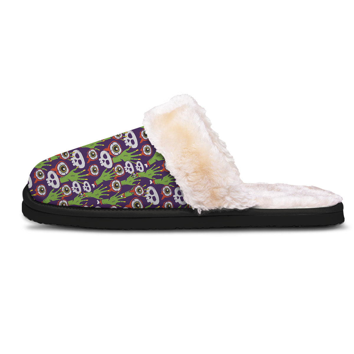 Eyeball Zombie Print Pattern Slippers-grizzshop