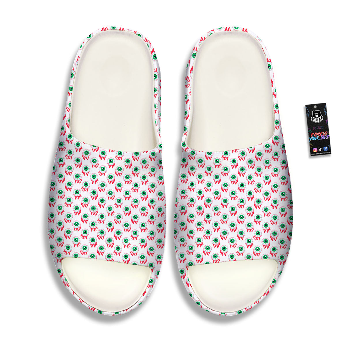 Eyeball Bloody Print Pattern Sandals-grizzshop