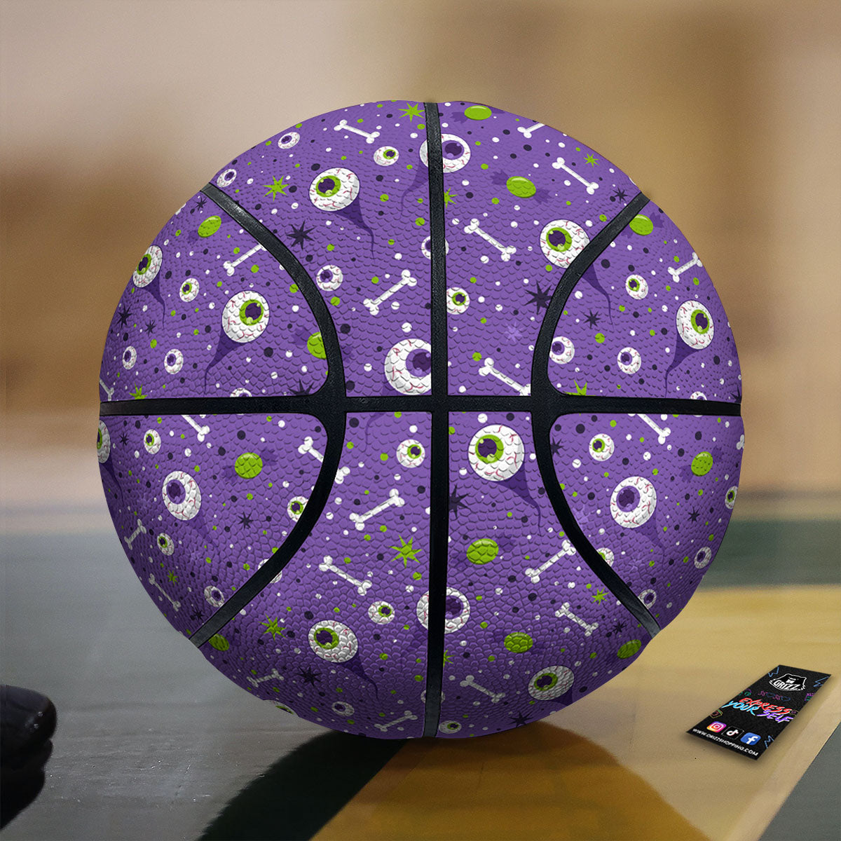 Eyeball Halloween Print Pattern Basketball