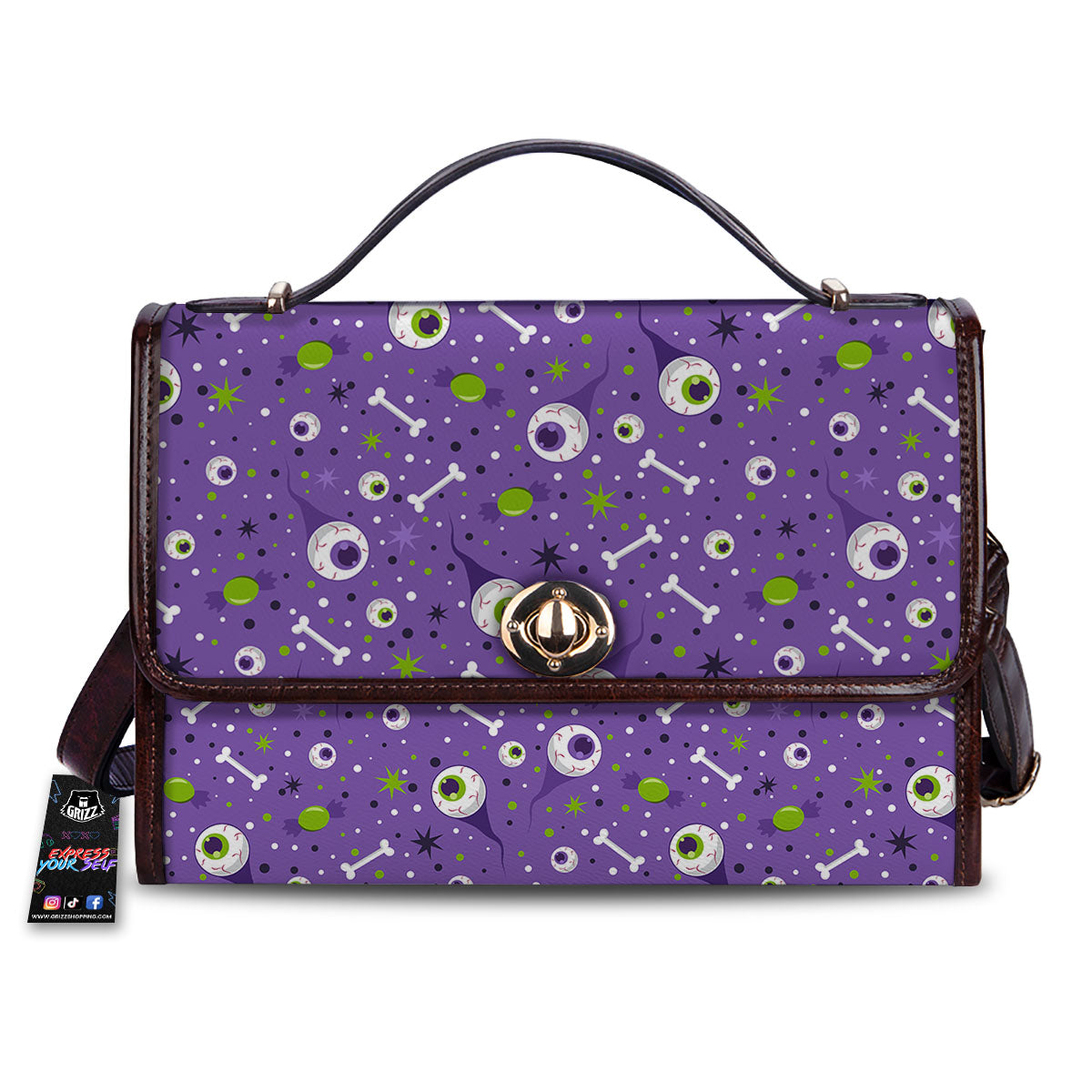 Eyeball Halloween Print Pattern Women's Satchel Bag