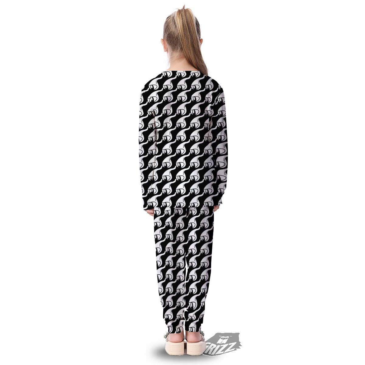 Eyes Monster Print Pattern Kid's Pajamas-grizzshop