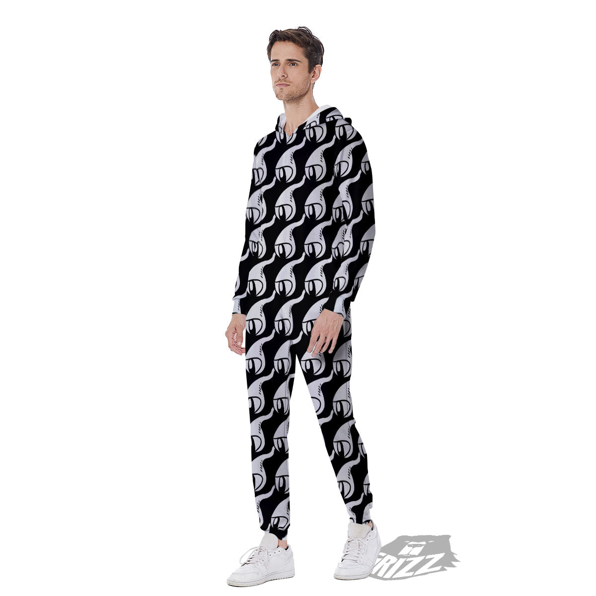 Eyes Monster Print Pattern Men's Jumpsuit-grizzshop