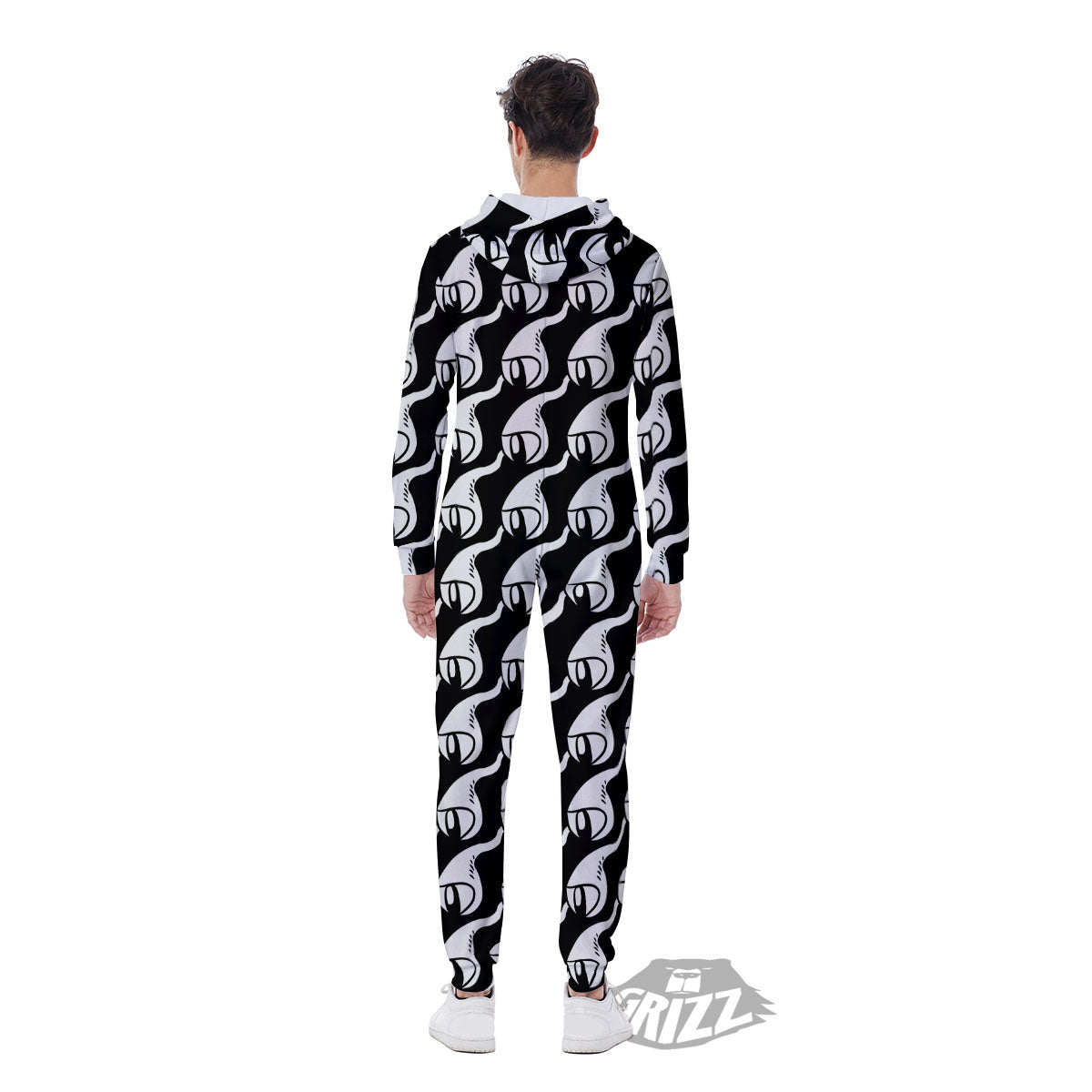 Eyes Monster Print Pattern Men's Jumpsuit-grizzshop