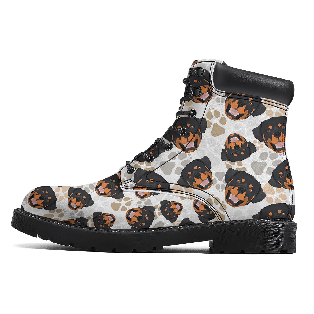 Face Rottweiler Print Pattern Boots-grizzshop
