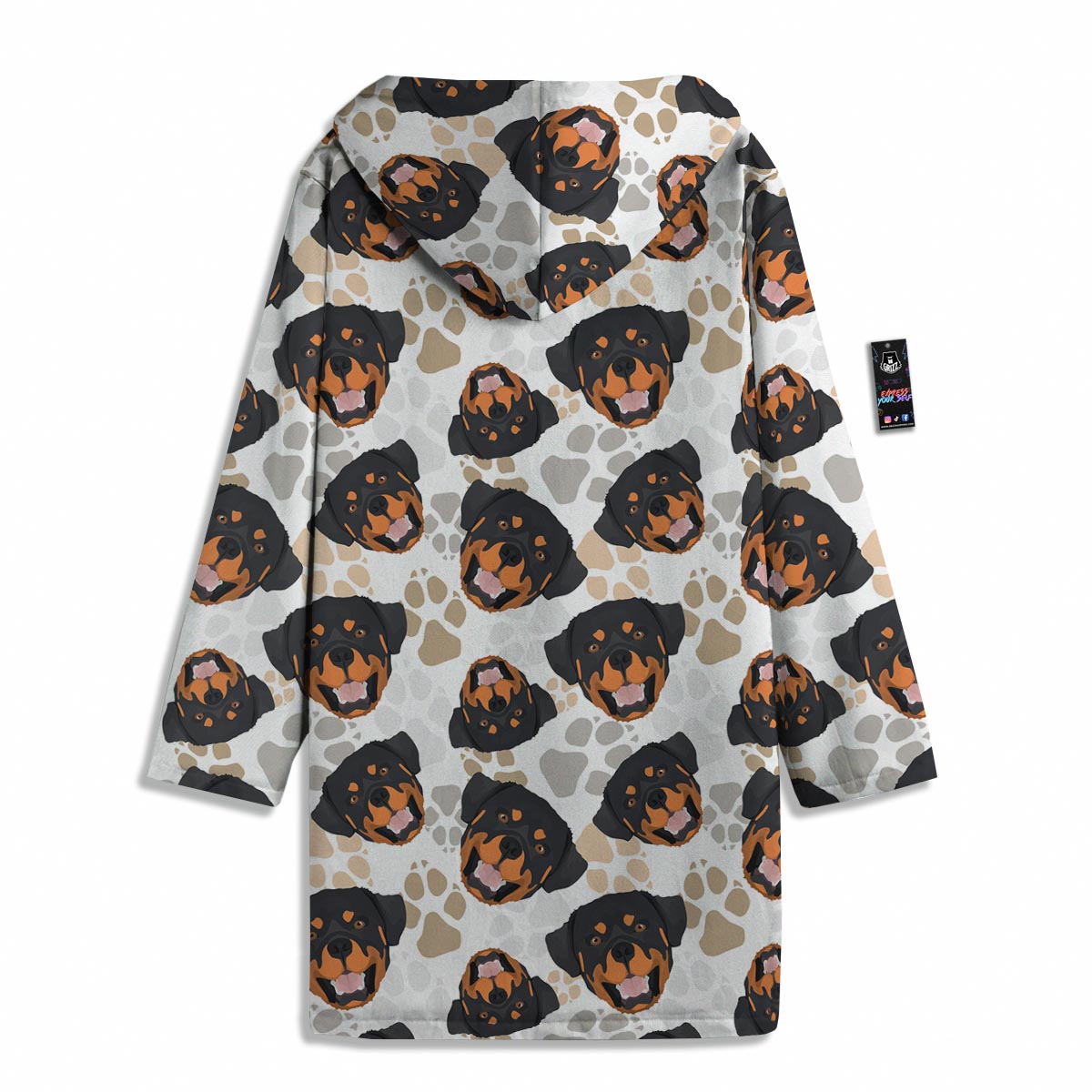Face Rottweiler Print Pattern Men's Windbreaker Jacket-grizzshop