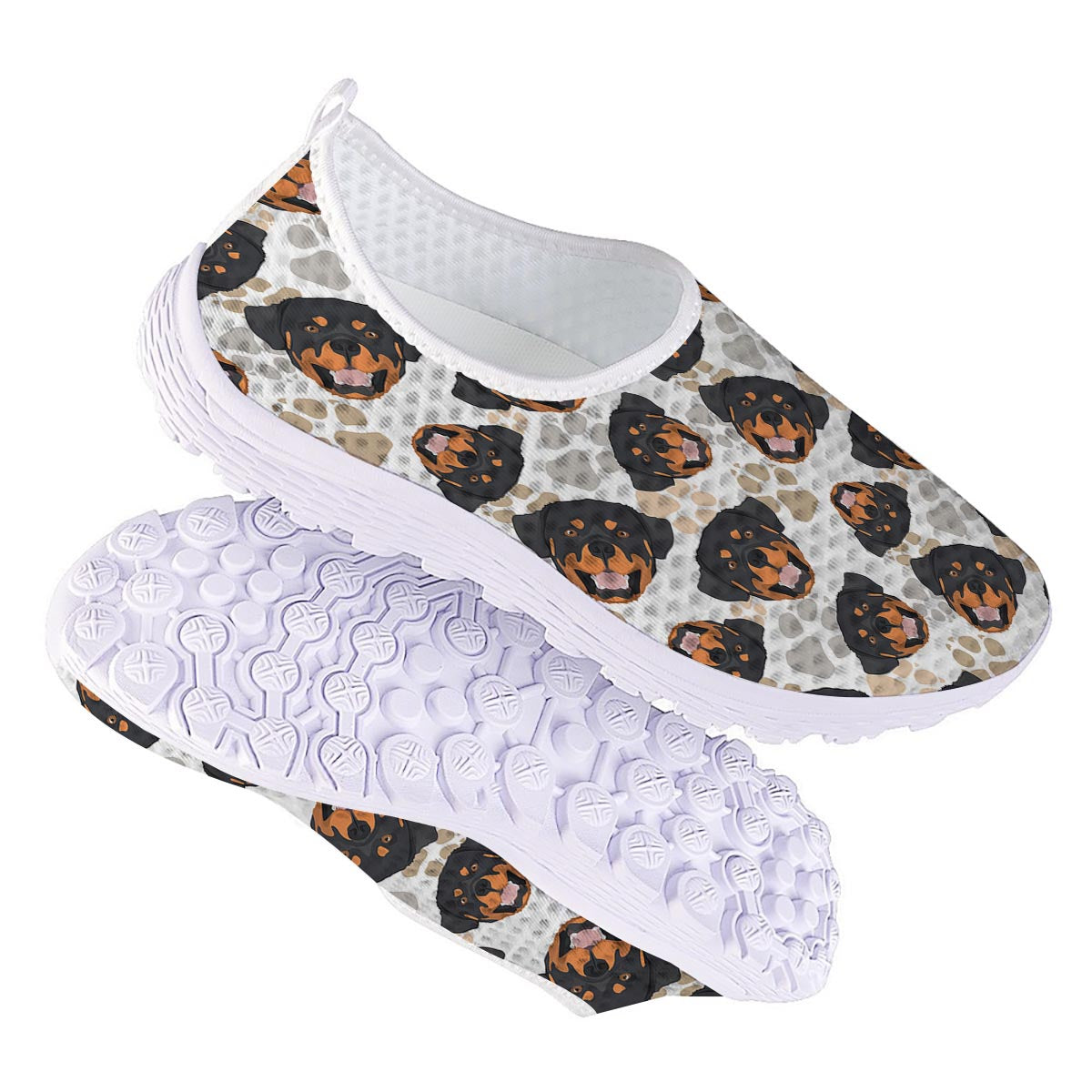 Face Rottweiler Print Pattern Nurse Shoes-grizzshop