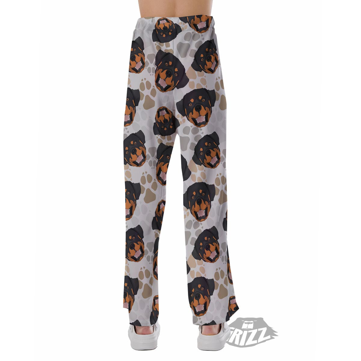 Face Rottweiler Print Pattern Pajama Pants-grizzshop