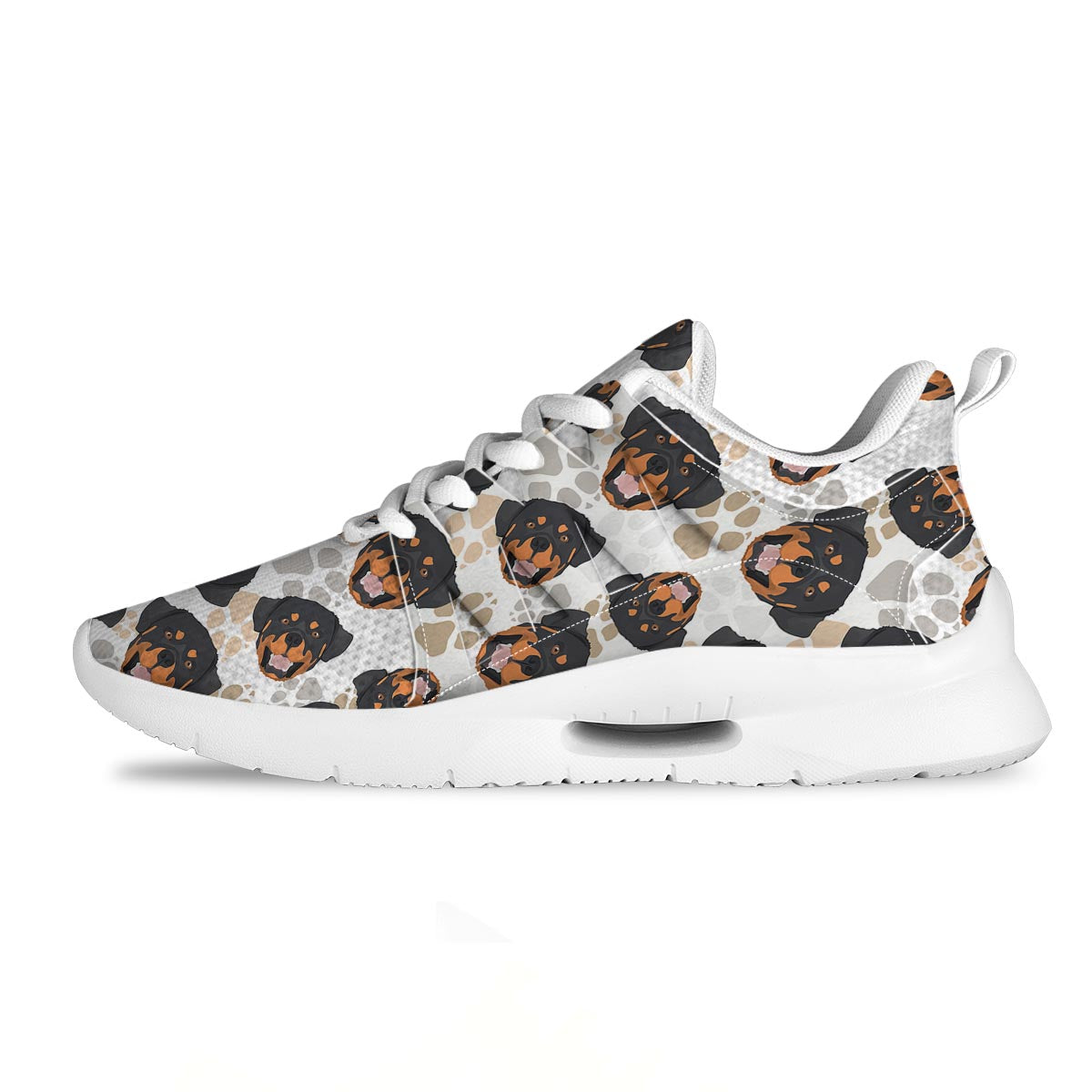 Face Rottweiler Print Pattern Tennis Shoes-grizzshop